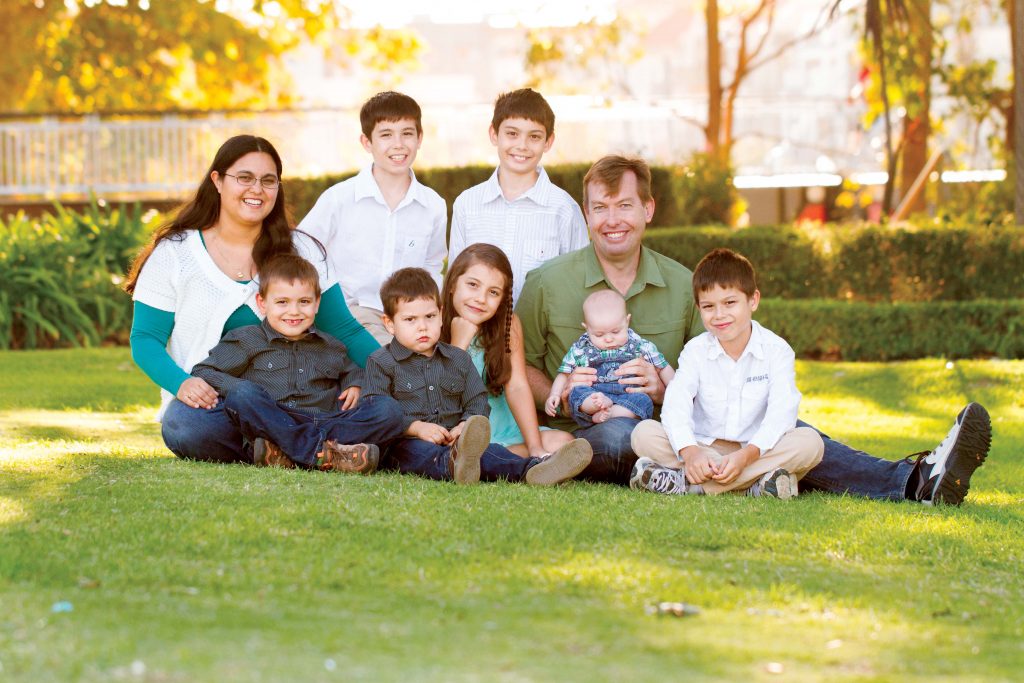 Director at the Archdiocese of Perth’s Catholic Marriage and Fertility Services, Derek Boylen, pictured with his wife Karen and seven children. Photo: Supplied