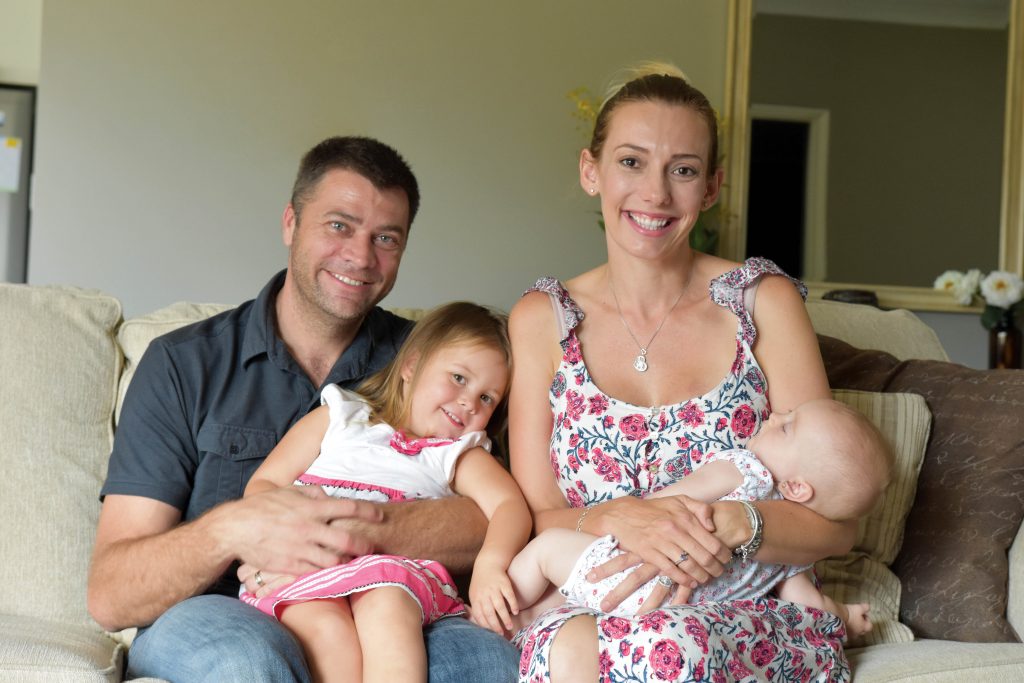 Matthew Fry with his wife Anna Katarzyna Fry and their two youngest daughters, Olivia Katarzyna Fry and Izabella May Fry. Photo: Natashya Fernandez