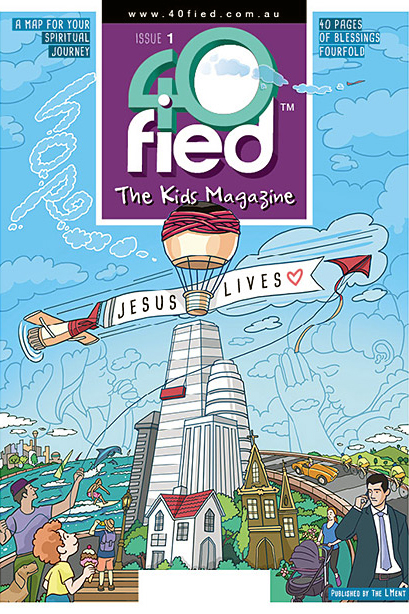 Parents and teachers looking for ways to discuss faith with their children may find a handy resource in 40fied The Kids Magazine published by Sydney-based company, The LMent. Images: Sourced