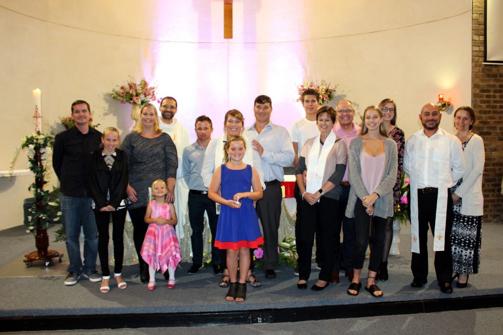 Adding to the joy of this Easter Vigil celebration, catechumens and one candidate receiving their rite of election into the Catholic faith. Photo: Supplied