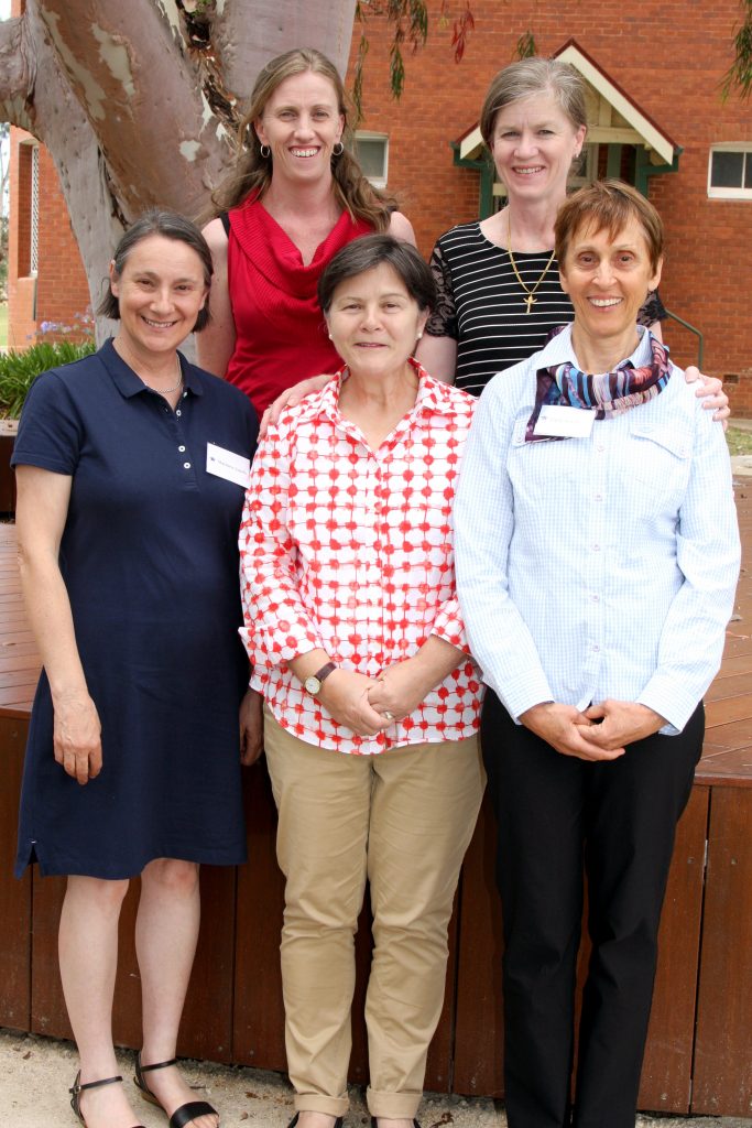 Some WA attendees at the Billings LIFE Teacher Training conference held in Wagga Wagga in November 2015. Back row, from left, Kirsten Italiano and Michele Allum. Front row: Marilena Scarfe, Mandie Bowen and Carol Ann Norris. Photo: Supplied