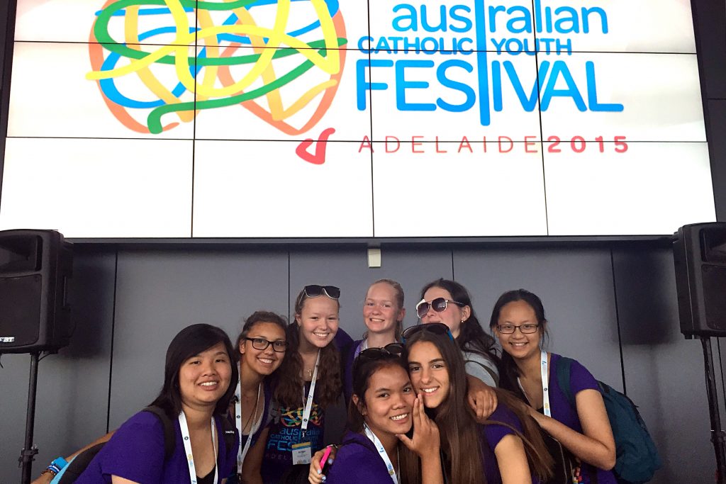 Perth Delegates from Bateman Parish at the 2015 Australian Catholic Youth Festival. Photo: Supplied