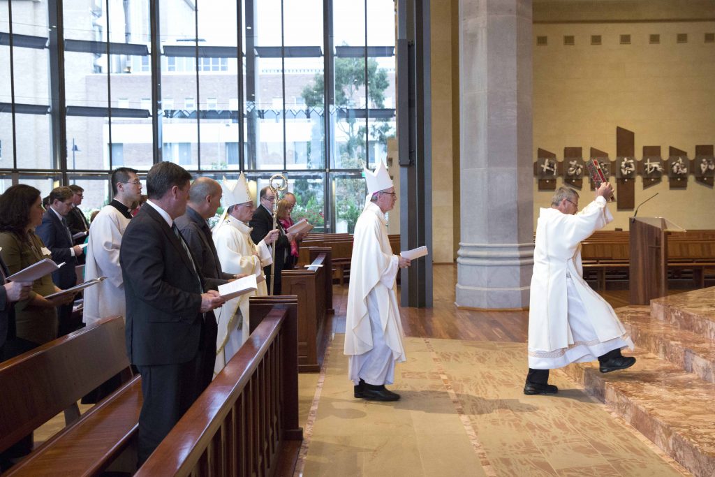 Leaders from across Catholic Education WA (CEWA) were in attendance at a Mass as part of their annual Board Chair Conference on May 19. Photo: Ron Tan.