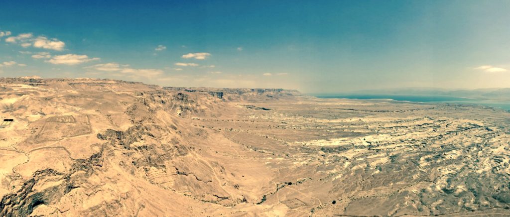 Panorama of Judean Desert from Masada. Photo: Gemma Thomson.