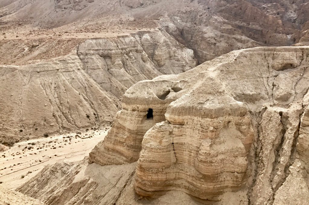 The caves at Qumran where the Dead Sea Scrolls were discovered. Photo: Gemma Thomson.