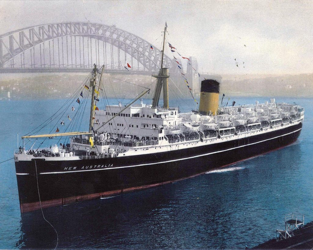 Maureen Briggs-Trewin was sent to Australia in 1953 as part of the UK Government’s Child Migration Scheme on board the New Australia. Photo: Artists Impression, Supplied.