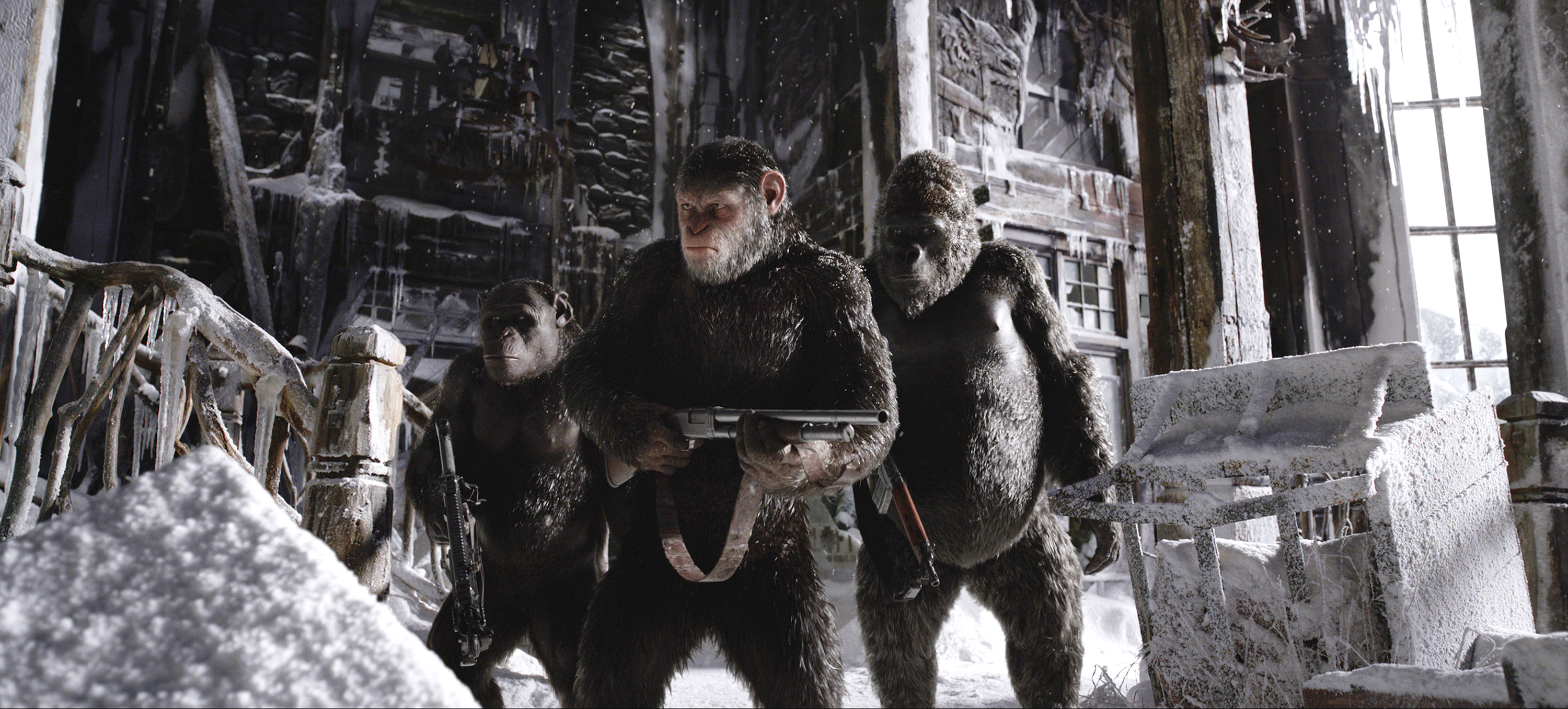 A scene from the movie War for the Planet of the Apes. Photo: CNS/Fox.