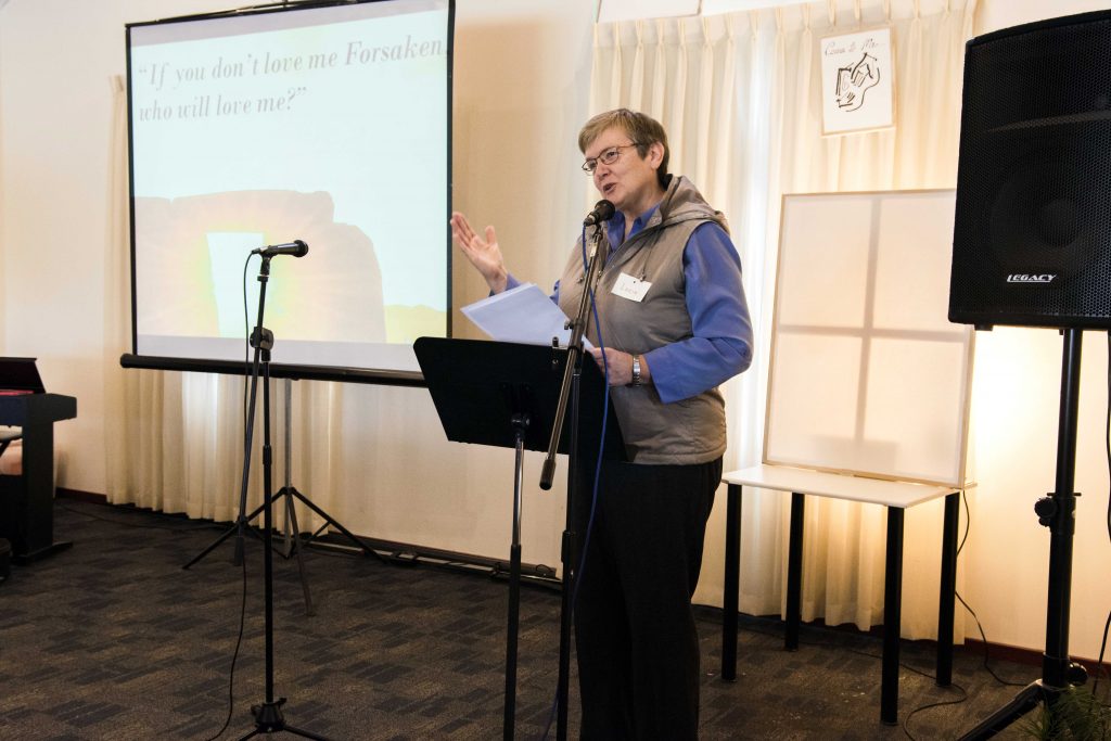 Lucia Compostella from the Focolare Movement’s Melbourne community was one of several speakers who presented at the Mariapolis event held in the Chittering Valley recently. Photo: Caroline Smith.