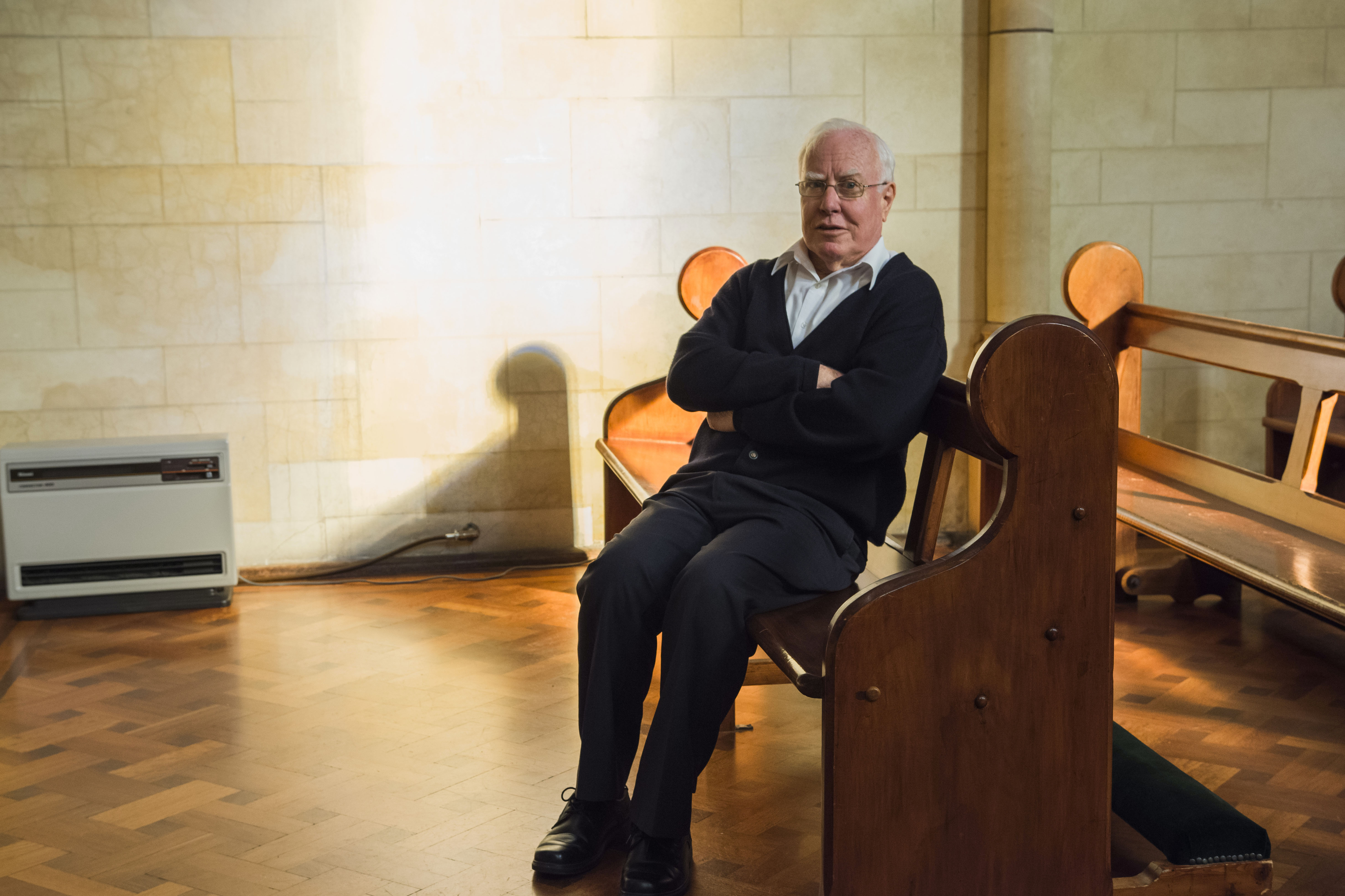 Fr Vincent Conroy at St Michael the Archangel Chapel, where he celebrated his 50th anniversary of ordination. Photo: Caroline Smith.