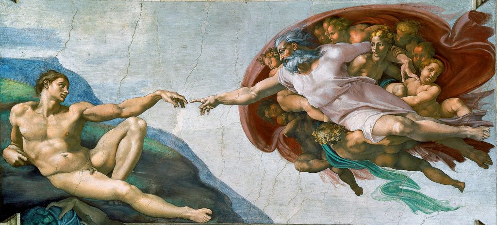 Michaelangelo’s painting The Creation of Adam will feature in a new film exhibition. Photo: Supplied.