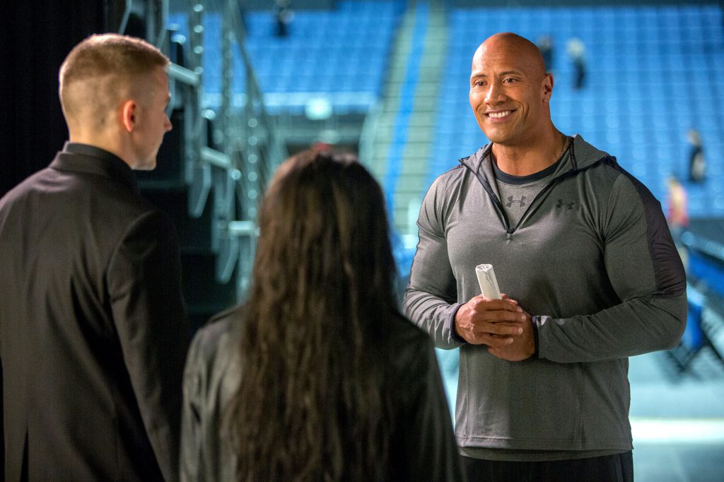 Dwayne Johnson stars in a scene from the movie "Fighting With My Family". Photo: MGM/CNS.