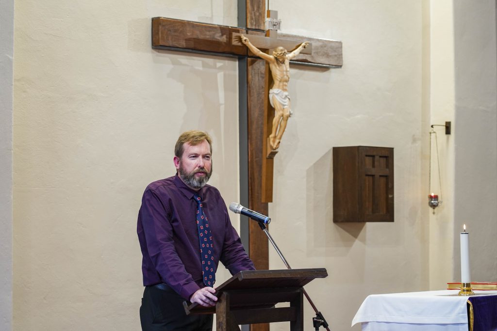 Derek Boylan was the guest speaker at Notre Dame’s Blessing of Hands on 20 March. Photo: Supplied.