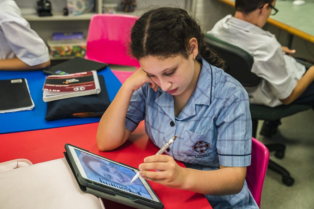 Corpus Christi College is one of two co-educational high schools in Western Australia benefitting from the Digital Creativity course. Photo: Clare Pickersgill.