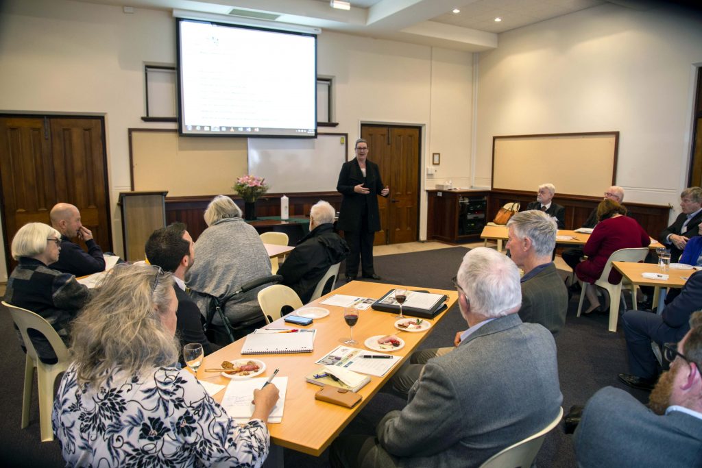 Plenary Council Facilitator Lana Turvey Collins speaks to Directors of Agencies from the Archdiocese of Perth, during the Listening and Dialogue Phase. Photo: Jamie O’Brien.