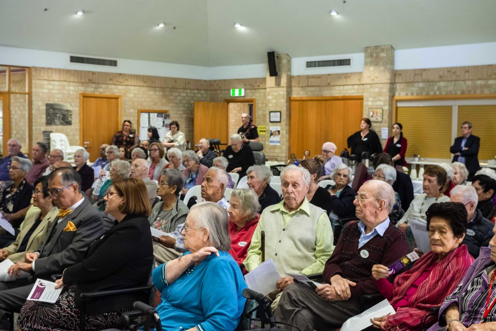 Some 80 people gathered to celebrate the 20th anniversary of the aged care facility. Photo: Olivia Bunter.