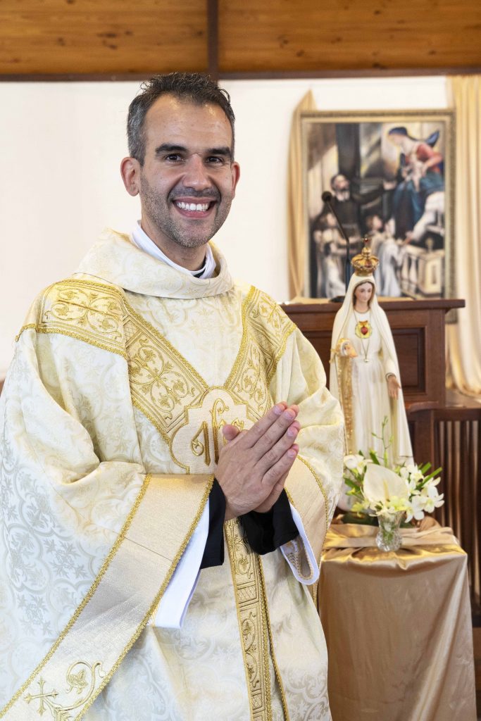 The newly ordained Fr Christopher de Sousa CRS. Photo: Josh Low.