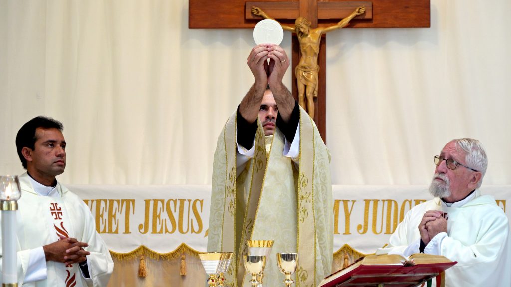 Fr Chris celebrated his first Mass the next morning at the parish. Photo: Josh Low.