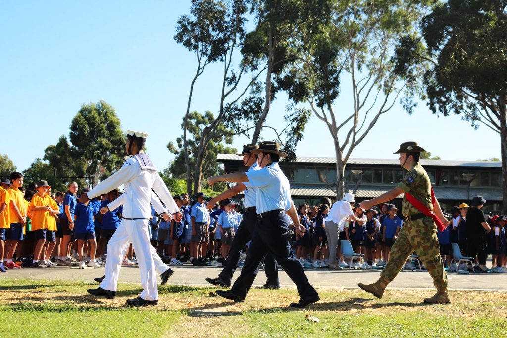 Anzac Day was observed at Mercy College on 25 April. Photo: Supplied.