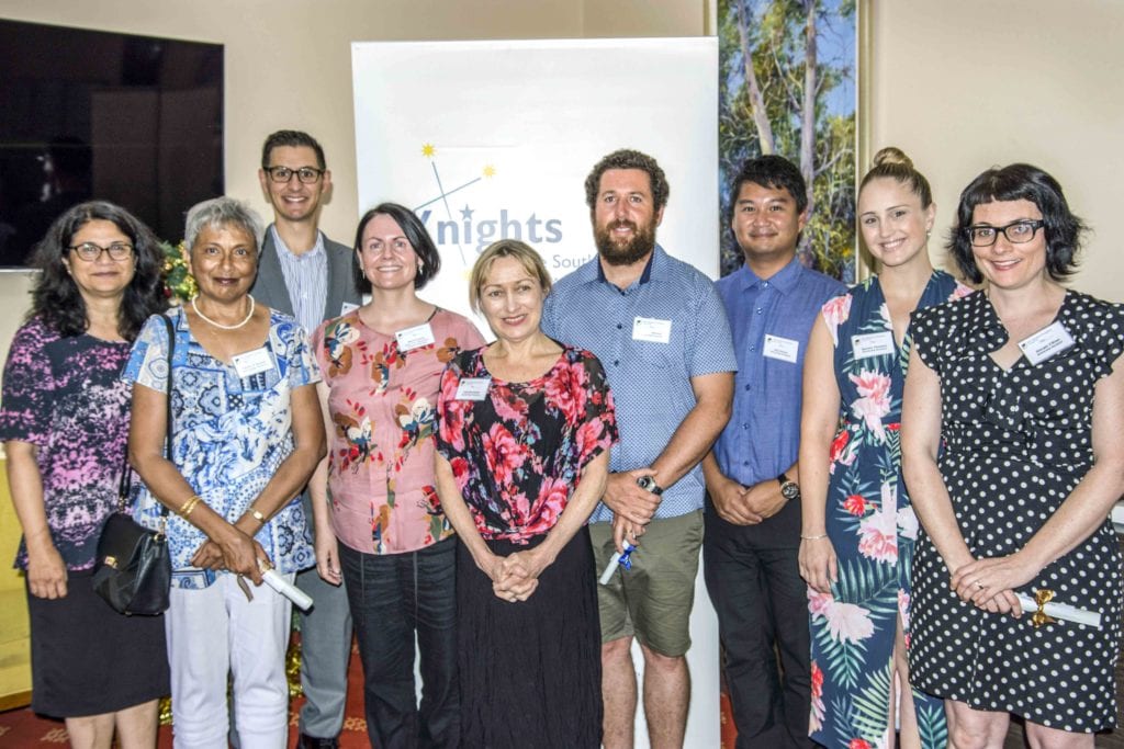 Recipients of KSC Education Foundation Scholarships in 2017, pictured with CEWA Executive Director Dr Debra Sayce.